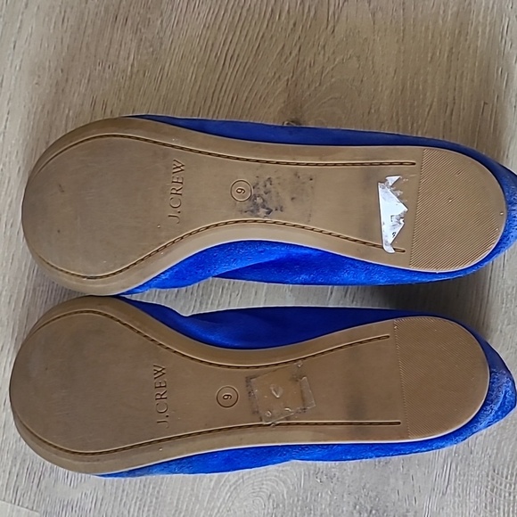 J.Crew ballet casual blue suede upper flats size 9 - Picture 10 of 10